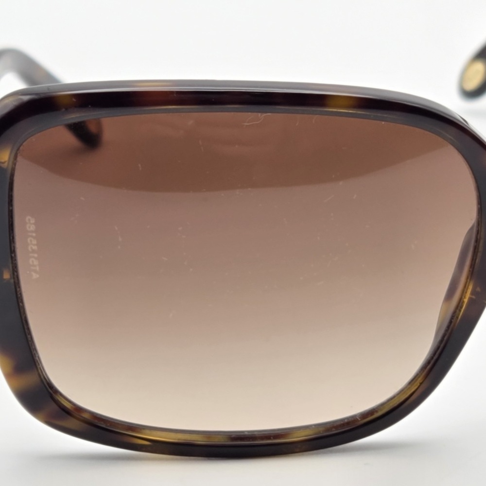 Tiffany & Co Tortoiseshell Crystal Studded Keyhole Sunglasses TF4043-B Authentic - Picture 10 of 11